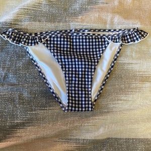 Women’s Size Xs Ruffle Gingham Swim Bottoms